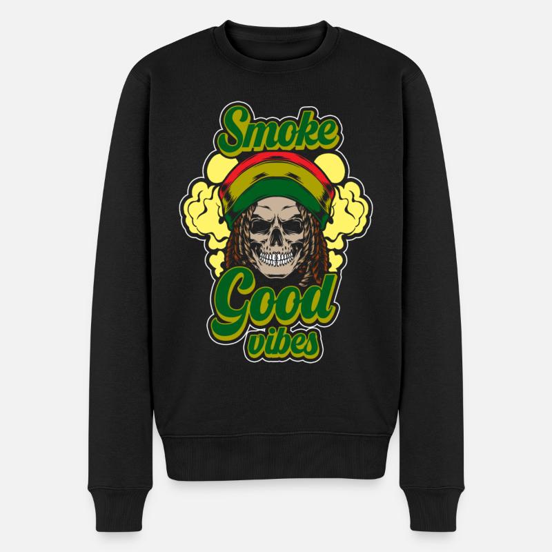 Cannabis Joint Haschisch - Männer Premium Bio Pullover - Schwarz