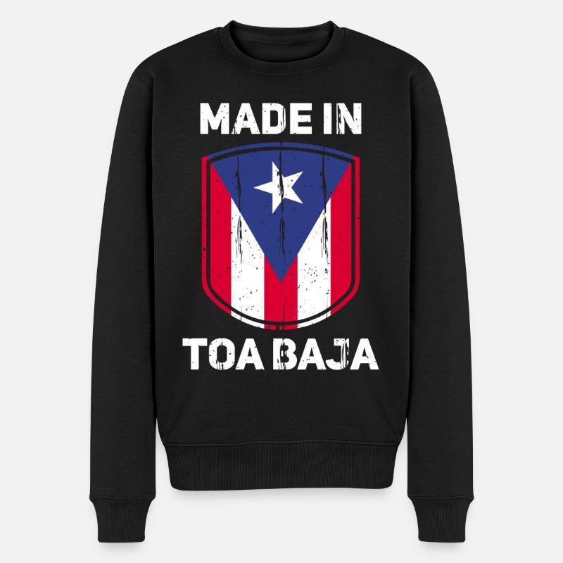 Puerto Rico - Männer Premium Bio Pullover - Schwarz