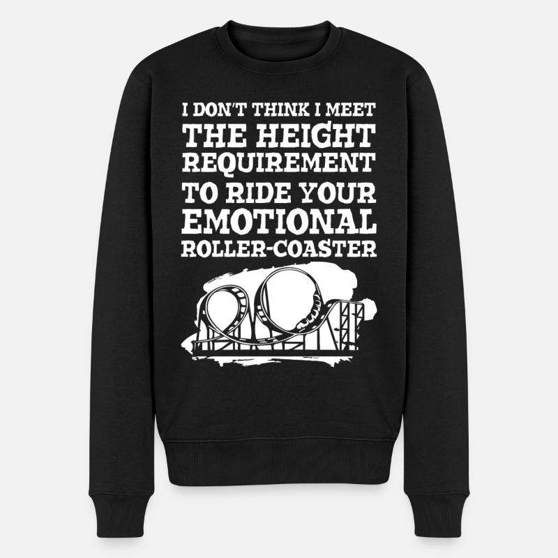 Emotional Roller Coaster - Männer Premium Bio Pullover - Schwarz