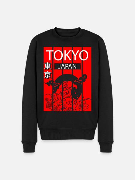 Tokyo Manga City Art - Men's Premium Organic Jumper - black