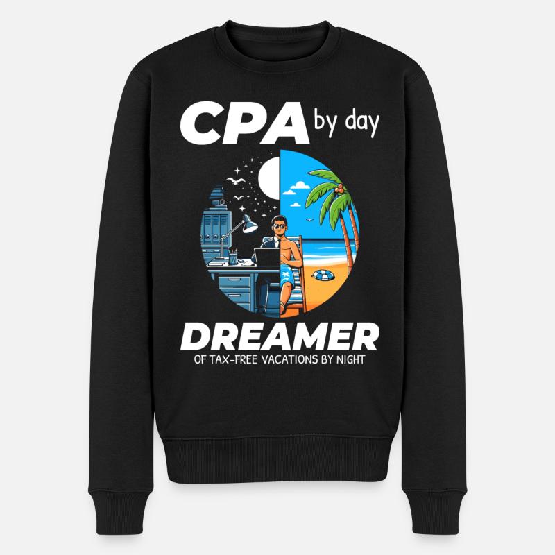 CPA Daydreams: Balancing Work and Bliss in Split - Men's Premium Organic Jumper - black