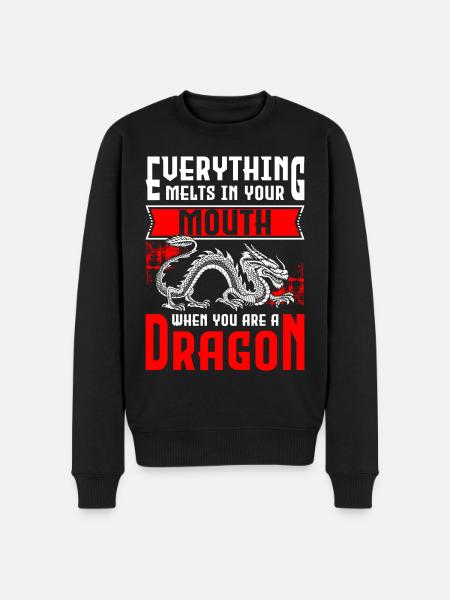 Dragon Strength Tattoo - Men's Premium Organic Jumper - black