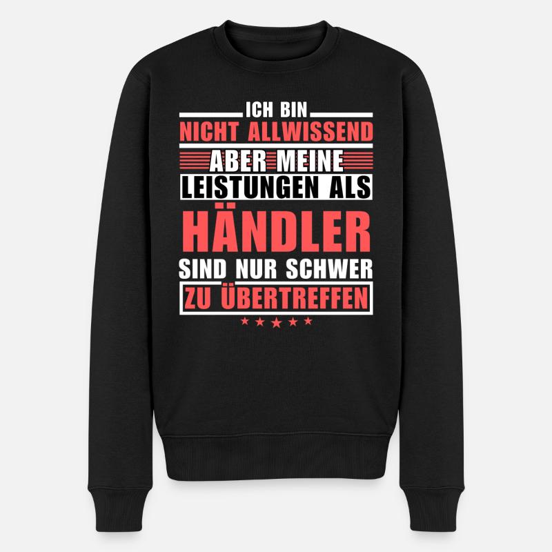 Unübertroffene Leistung als Händler - Männer Premium Bio Pullover - Schwarz