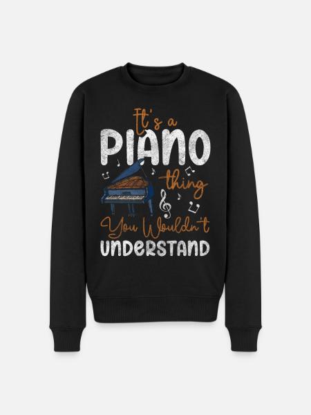 Piano Music Classical Music - Men's Premium Organic Jumper - black