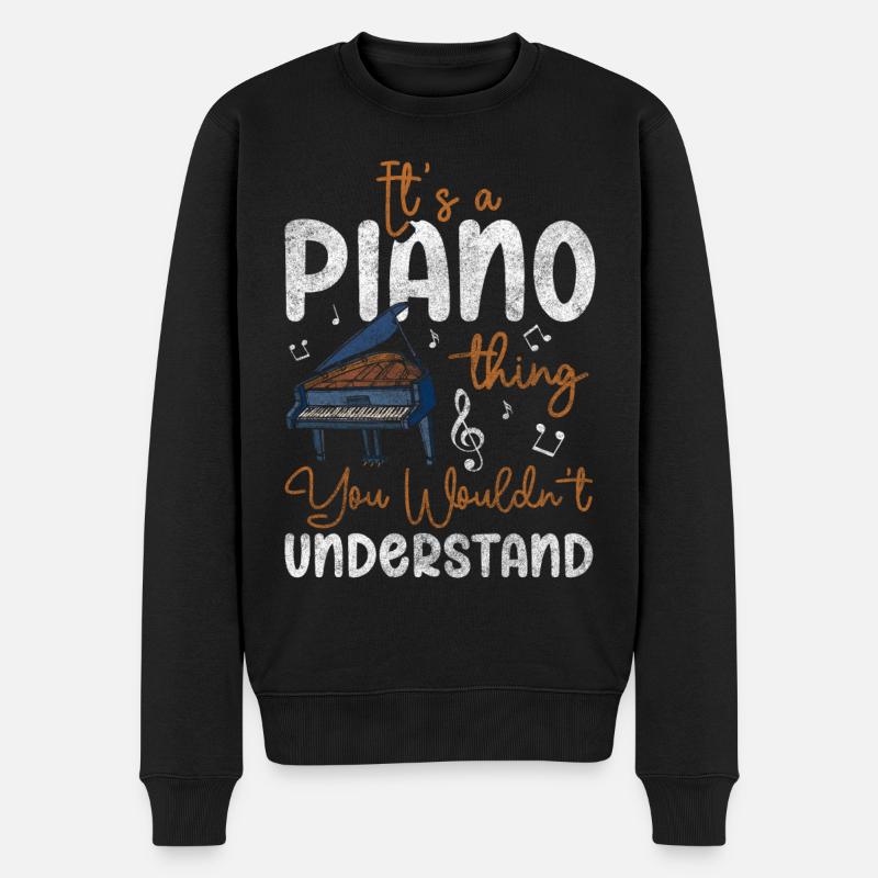Musique pour piano Musique classique - Pull Premium bio Homme - noir