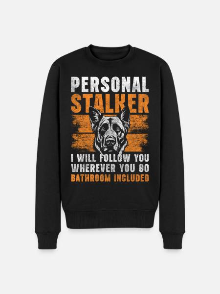 German Shepherd Tracking Dog - Men's Premium Organic Jumper - black