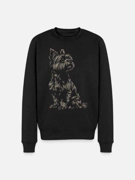 Yorkshire Terrier Silhouette - Pull Premium bio Homme - noir