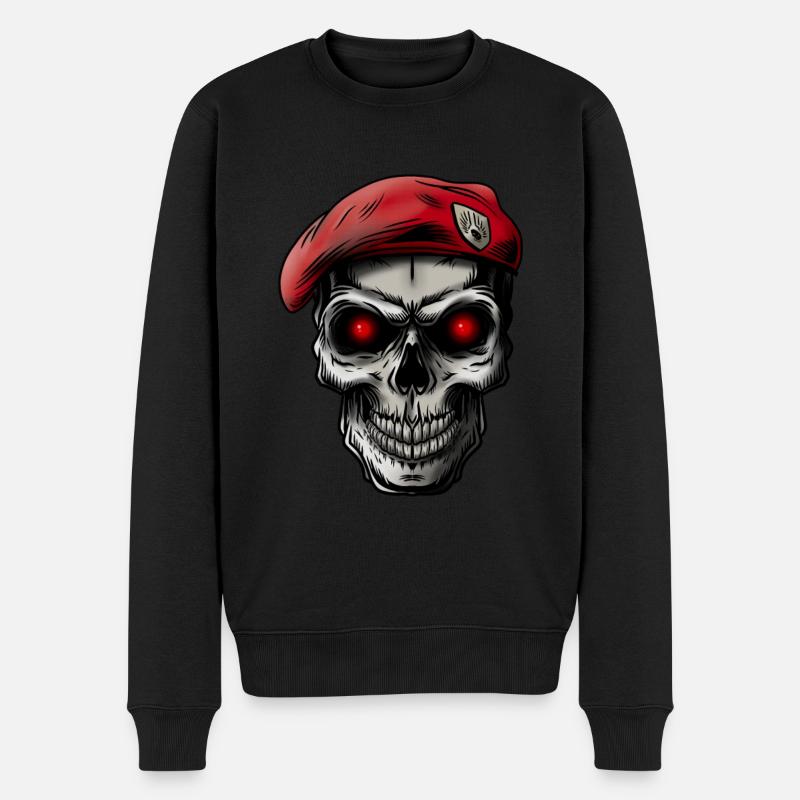 Soldat crâne - Pull Premium bio Homme - noir