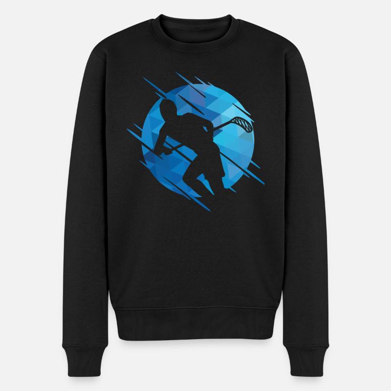 Floorball Unihockey Floorball Spieler - Männer Premium Bio Pullover - Schwarz