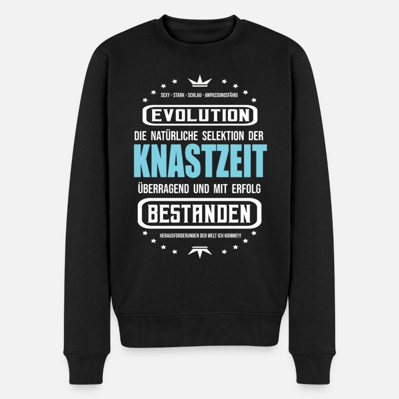Knastzeit mit Erfolg bestanden T-Shirt - Männer Premium Bio Pullover - Schwarz