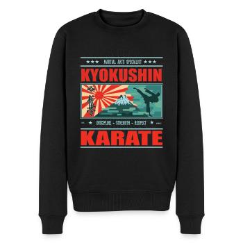 T-shirt de karaté Kyokushin Cool - Japan Design - Pull Premium bio Homme - noir - Devant - Nico (187cm)