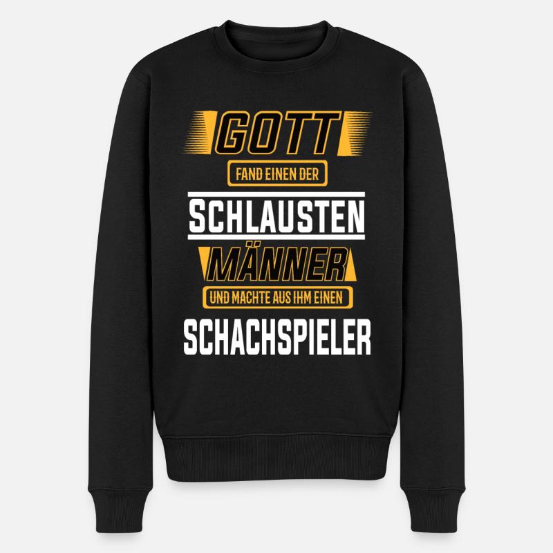 Schachspieler, einer der schlausten Männer - Männer Premium Bio Pullover - Schwarz