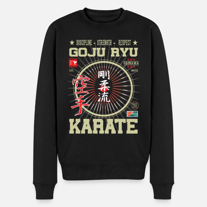 Goju-Ryu Karate Okinawa Design - Männer Premium Bio Pullover - Schwarz