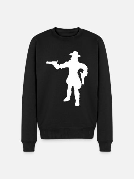 Cowboy Design - Männer Premium Bio Pullover - Schwarz