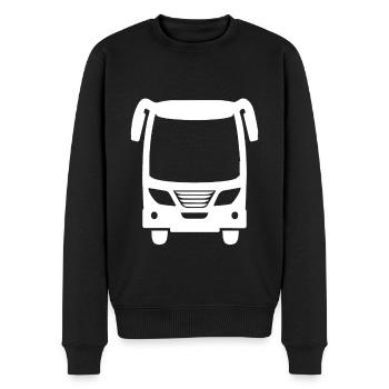 Reisebus, Omnibus Design für den Busfahrer - Männer Premium Bio Pullover - Schwarz - Vorne - Nico (187cm)