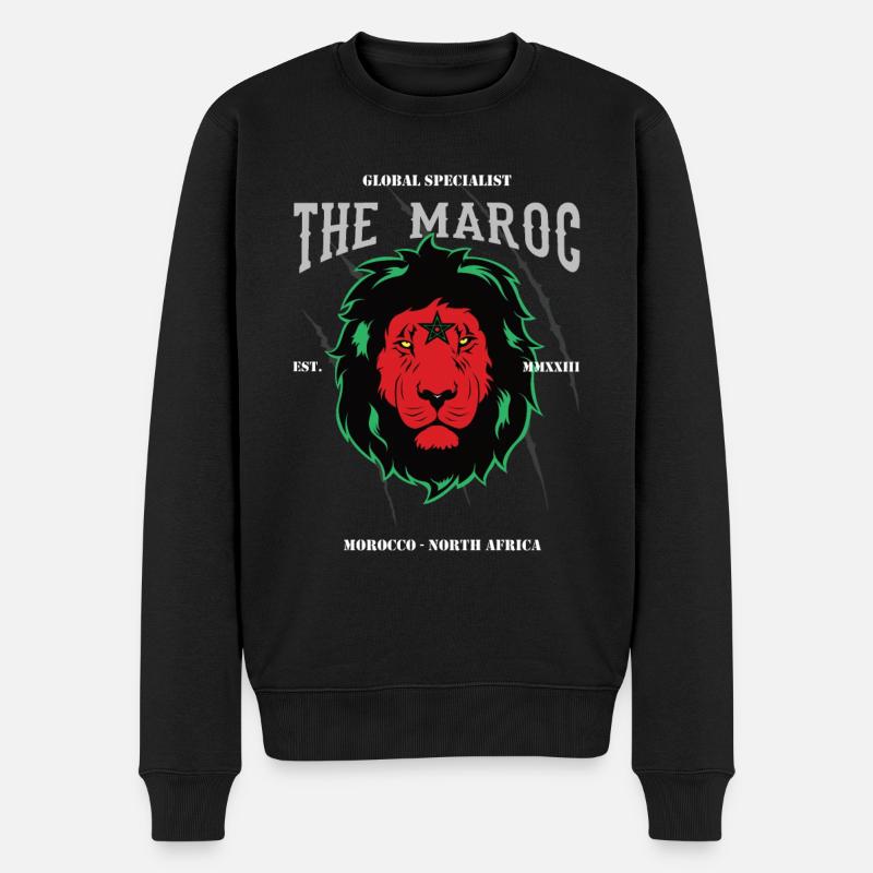 Le Maroc - Né pour être une légende - Morocco Design - Pull Premium bio Homme - noir
