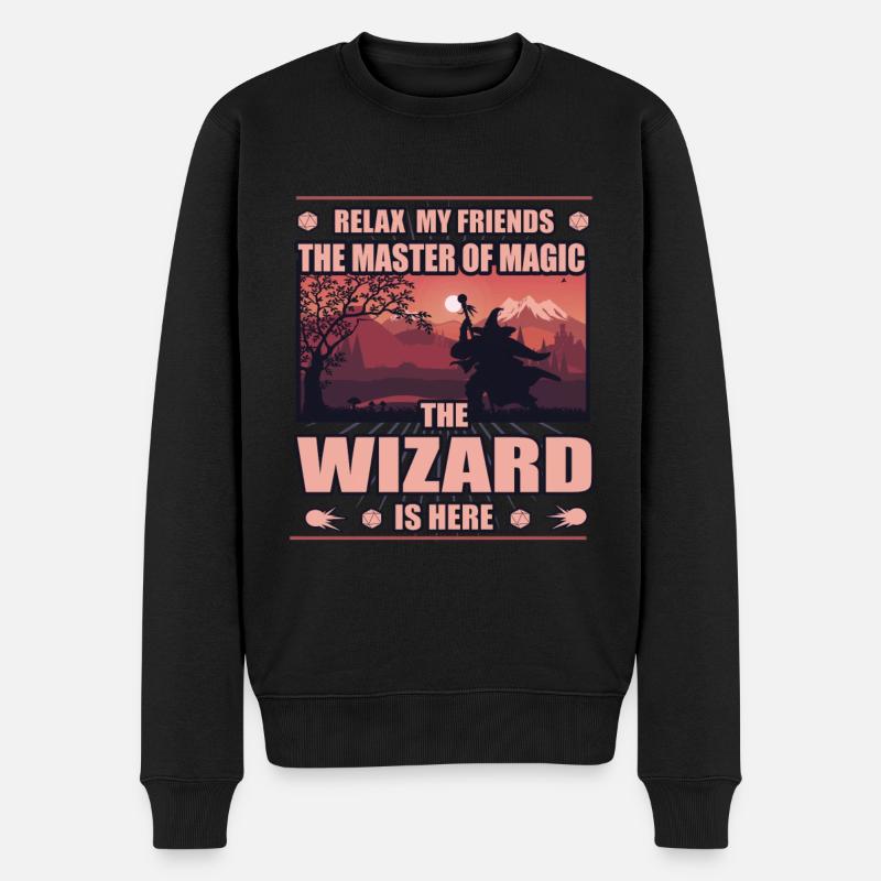 Wizard Spread de Okto - Pull Premium bio Homme - noir