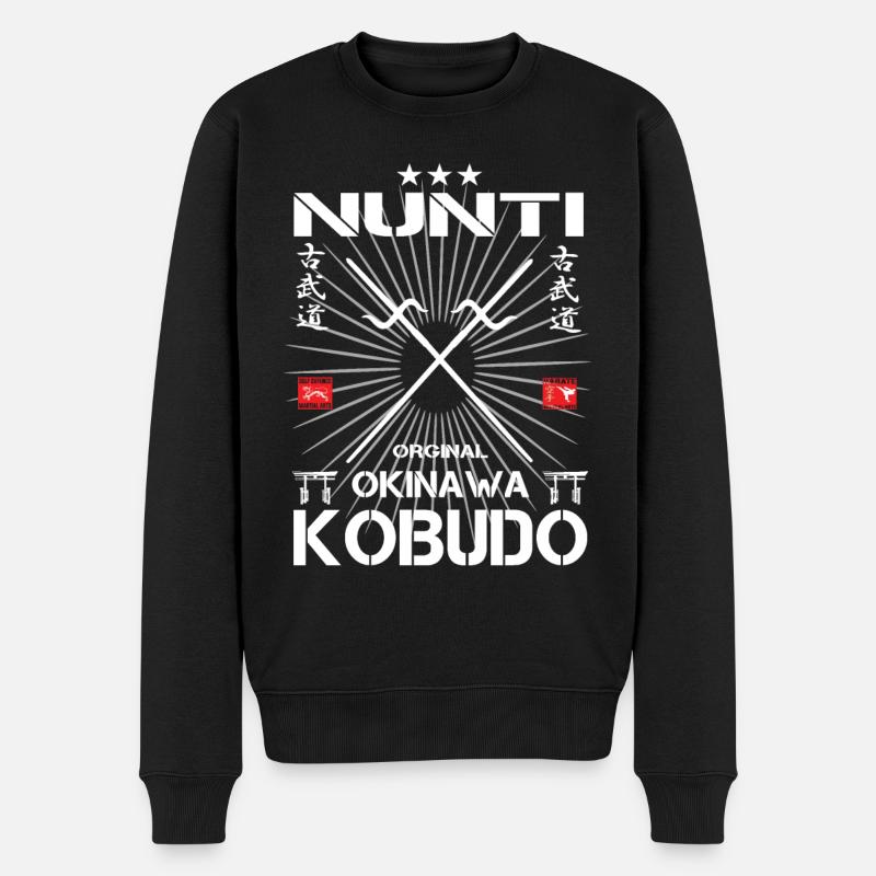 Nunti Kobudo Okinawa Design - Pull Premium bio Homme - noir