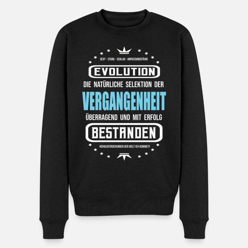 Past, Evolution, Development - Men's Premium Organic Jumper - black
