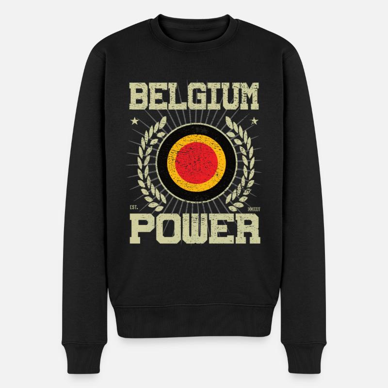 Design Cool Belgique - Pull Premium bio Homme - noir