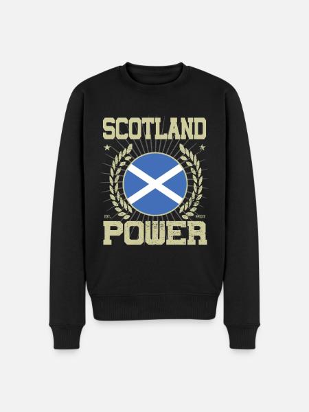 Cooles Schottland Design - Männer Premium Bio Pullover - Schwarz