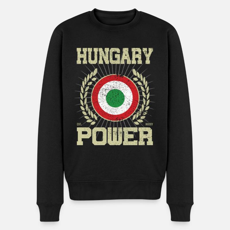 Hongrie Cool, Design - Pull Premium bio Homme - noir