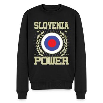 Cooles Slowenien Design - Männer Premium Bio Pullover - Schwarz - Vorne - Nico (187cm)
