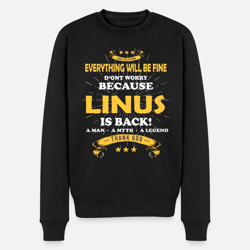 Tout ira bien Linus est de retour - Pull Premium bio Homme - noir