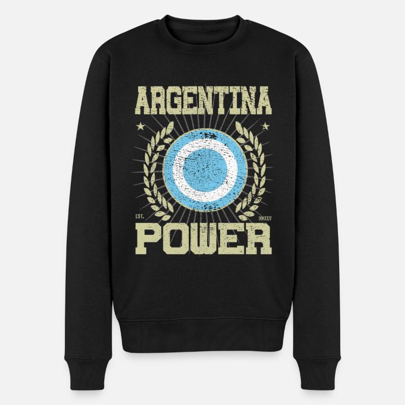 Cool Argentine, Design - Pull Premium bio Homme - noir