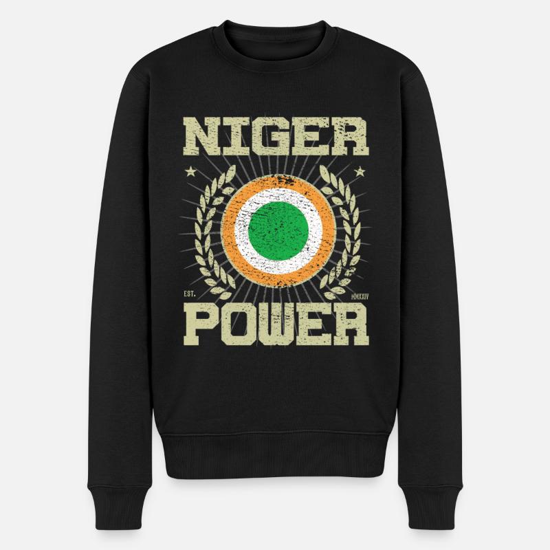 Cool Niger Design - Pull Premium bio Homme - noir
