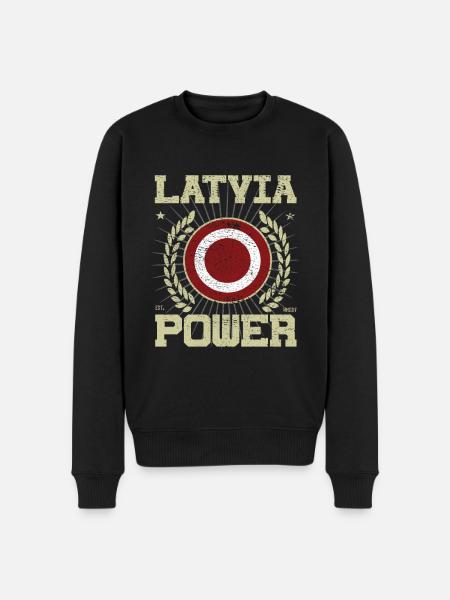 Cool Latvia Design - Men's Premium Organic Jumper - black