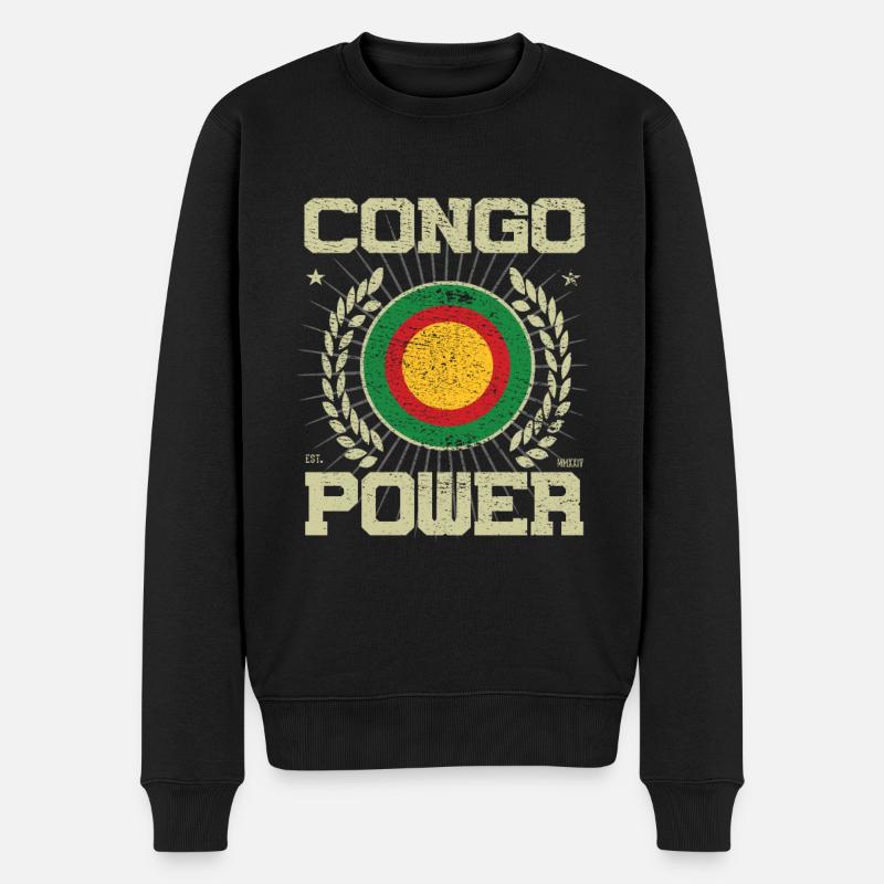 Cool Congo Design - Pull Premium bio Homme - noir