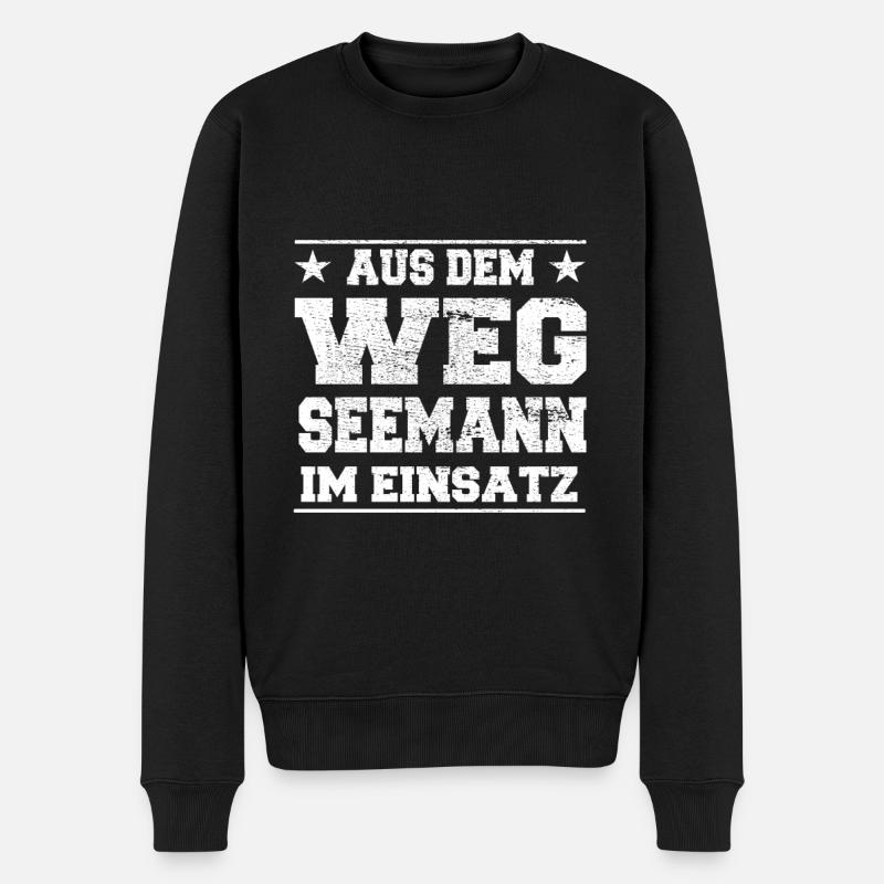 Aus dem Weg Tauchlehrer im Einsatz Design - Männer Premium Bio Pullover - Schwarz