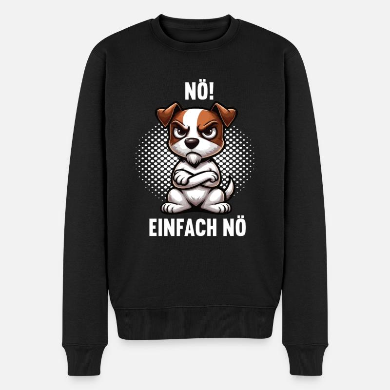 Nö Einfach Nö Jack Russel terrier - Männer Premium Bio Pullover - Schwarz