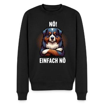 Nö Einfach Nö Australian Shepherd Aussie - Männer Premium Bio Pullover - Schwarz - Vorne - Nico (187cm)