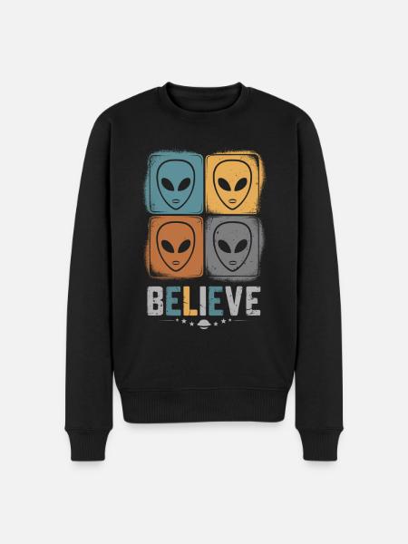 Croyance en l’espace incompréhensible - Pull Premium bio Homme - noir