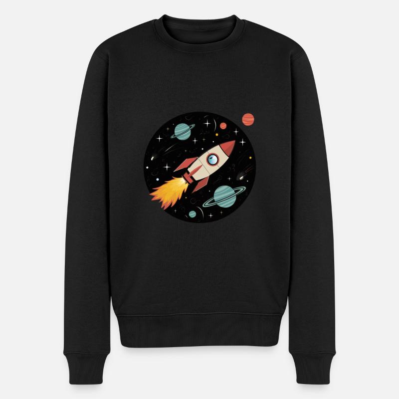 Découvrez l’aventure spatiale infinie - Pull Premium bio Homme - noir