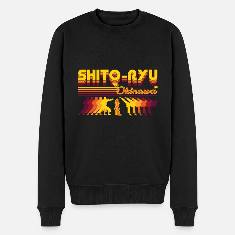 Shito-Ryu Karate Retro Design - Männer Premium Bio Pullover - Schwarz