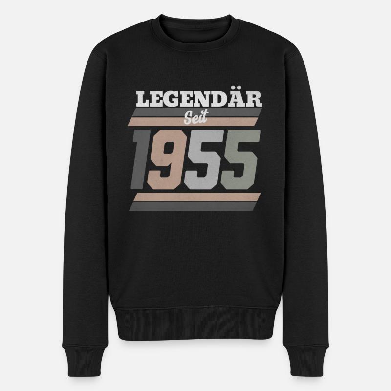 1955 - Männer Premium Bio Pullover - Schwarz