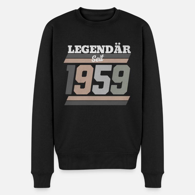 1959 - Männer Premium Bio Pullover - Schwarz