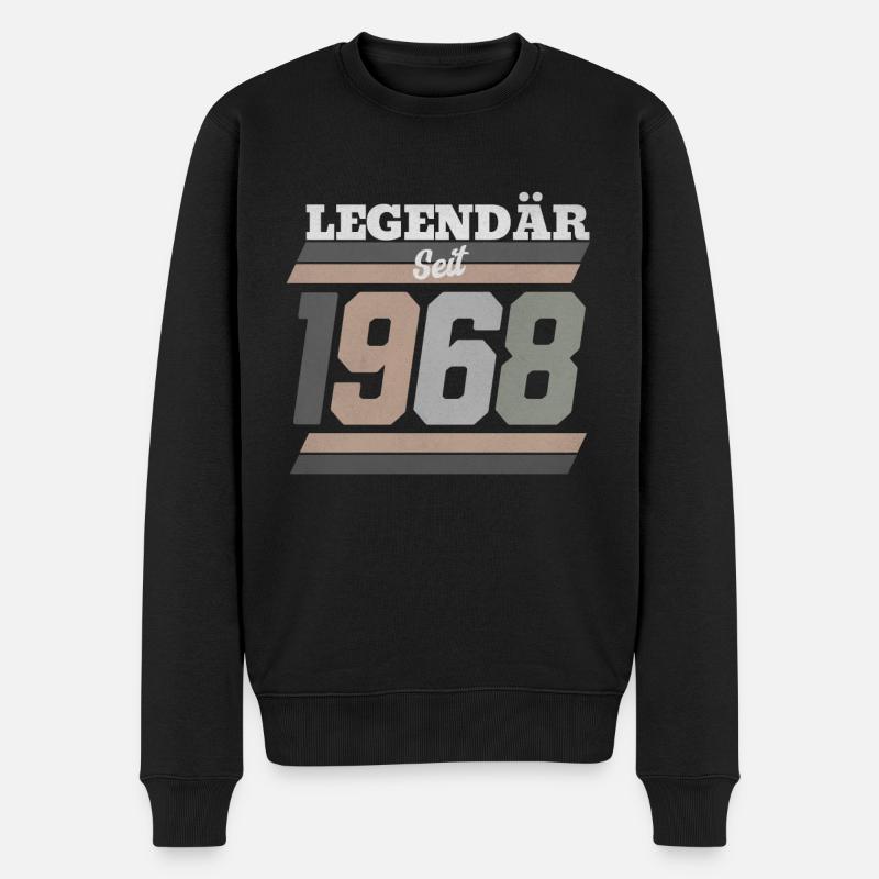 1968 - Männer Premium Bio Pullover - Schwarz