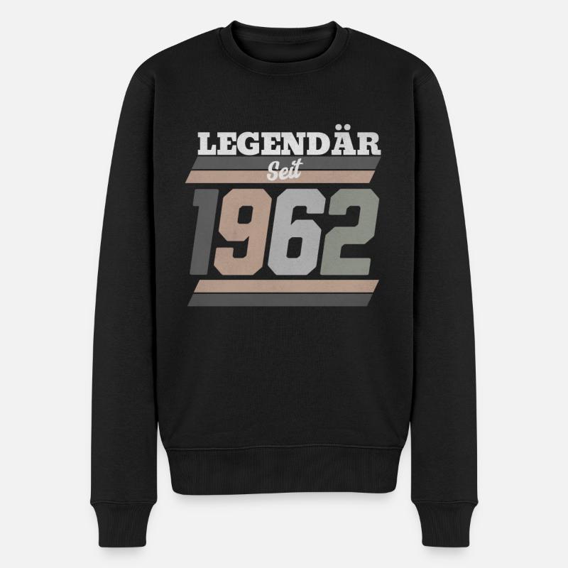 1962 - Männer Premium Bio Pullover - Schwarz