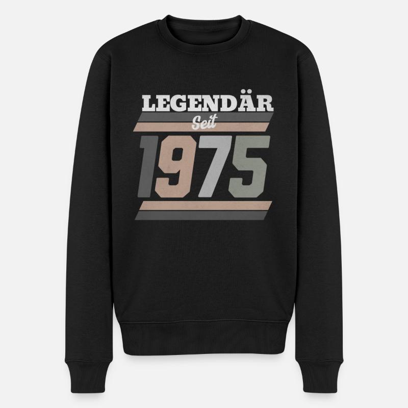 1975 - Männer Premium Bio Pullover - Schwarz