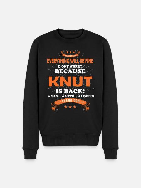Everything will be fine Knut Is back - Men's Premium Organic Jumper - black