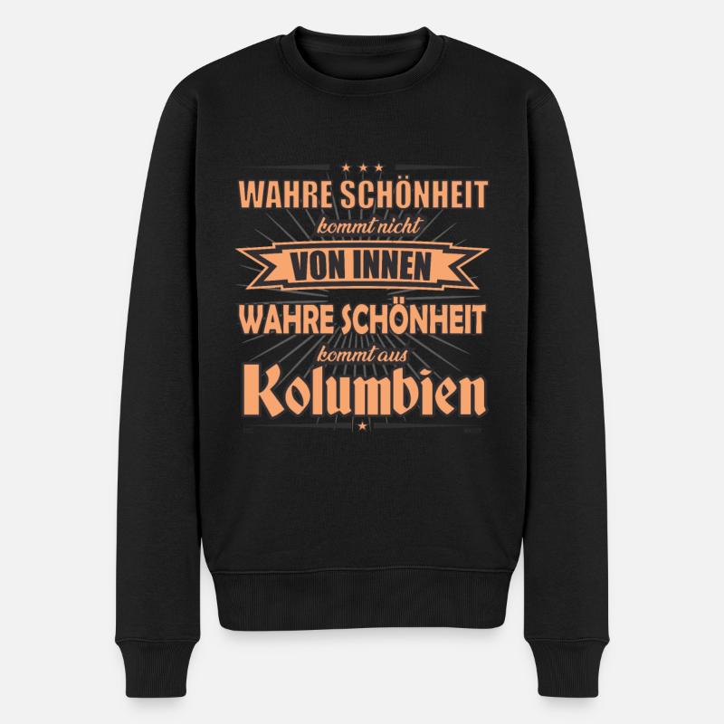 La vraie beauté vient du design colombien - Pull Premium bio Homme - noir