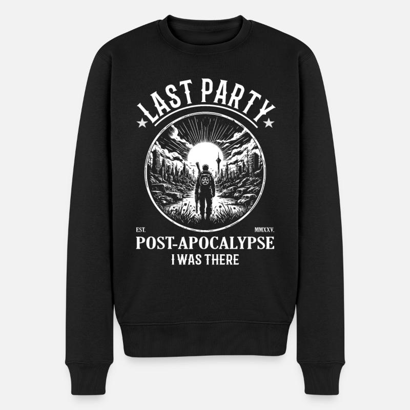 Postapokalypsen Design - Last Party, I Was There - Männer Premium Bio Pullover - Schwarz