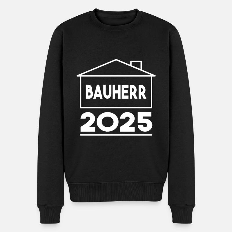 Bauherr 2025 – Vision wird Wirklichkeit - Männer Premium Bio Pullover - Schwarz