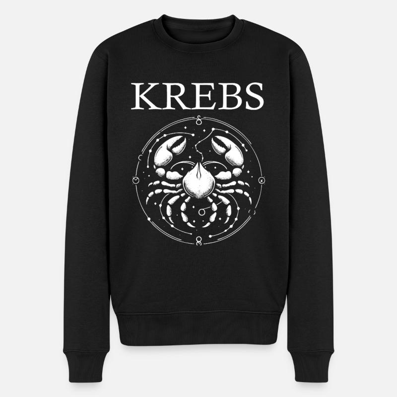 Sternzeichen Krebs Design - Männer Premium Bio Pullover - Schwarz