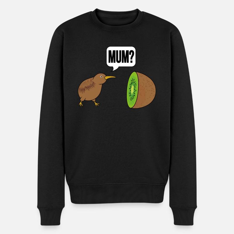 Kiwi Vogel lustiger Spruch - Männer Premium Bio Pullover - Schwarz
