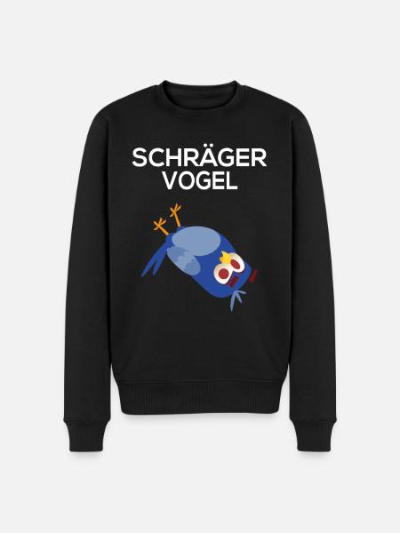 Schräger Vogel lustig - Männer Premium Bio Pullover - Schwarz